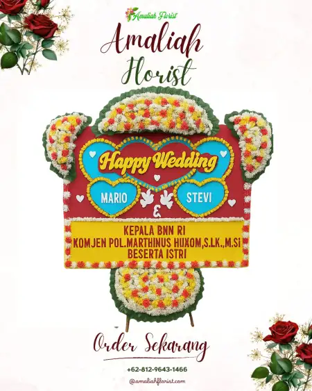 Papan Bunga Pernikahan Dresiwetan